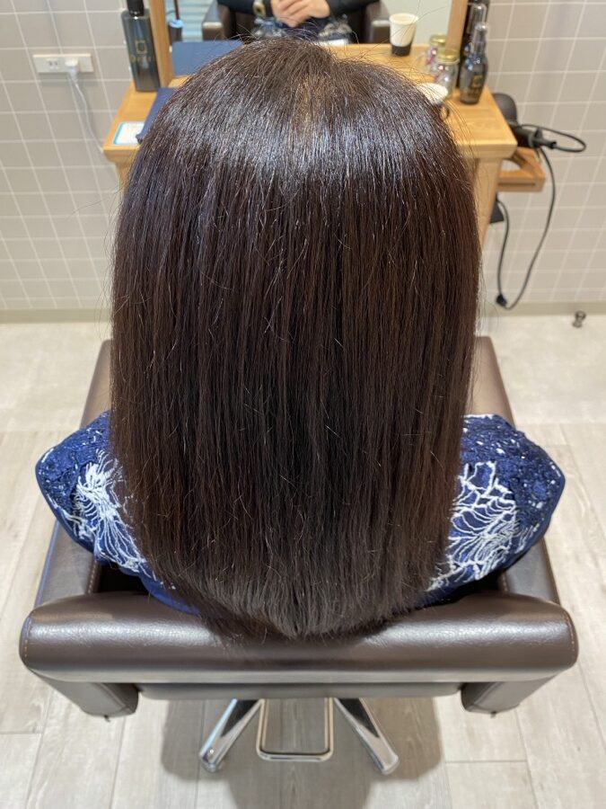 初回アフターの髪の状態（ダメージ）
